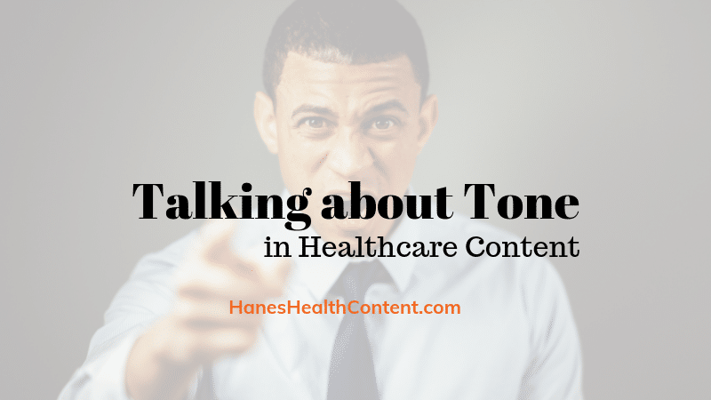 Angry man demonstrating tone in healthcare content