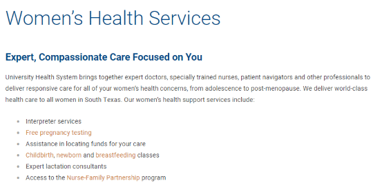 Women’s Health Services