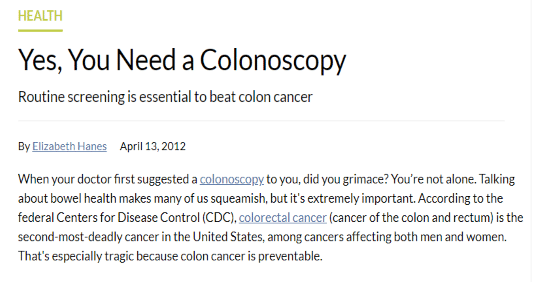 Yes, You Need a Colonoscopy